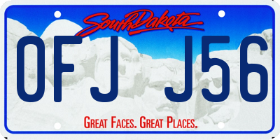 SD license plate 0FJJ56