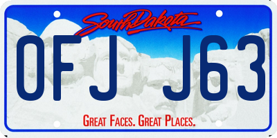 SD license plate 0FJJ63