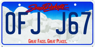 SD license plate 0FJJ67