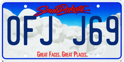 SD license plate 0FJJ69