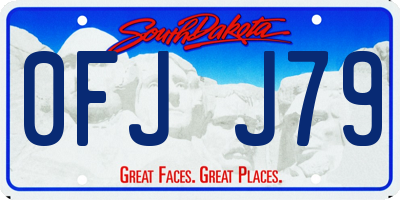 SD license plate 0FJJ79