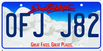 SD license plate 0FJJ82