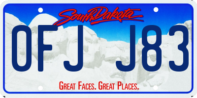 SD license plate 0FJJ83