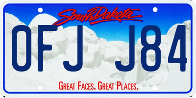 SD license plate 0FJJ84