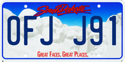 SD license plate 0FJJ91