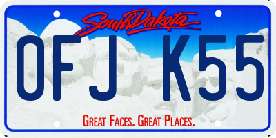 SD license plate 0FJK55