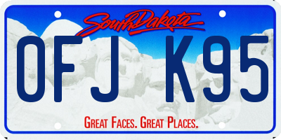 SD license plate 0FJK95