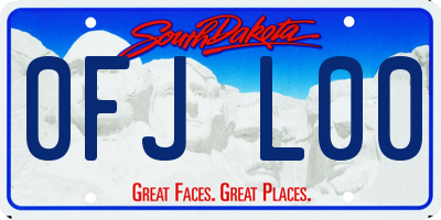 SD license plate 0FJL00