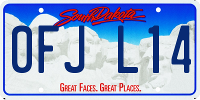 SD license plate 0FJL14