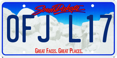 SD license plate 0FJL17