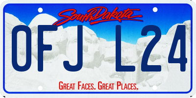 SD license plate 0FJL24