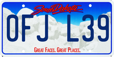 SD license plate 0FJL39