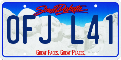 SD license plate 0FJL41