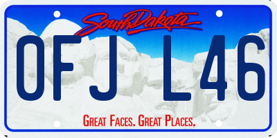 SD license plate 0FJL46