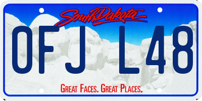 SD license plate 0FJL48