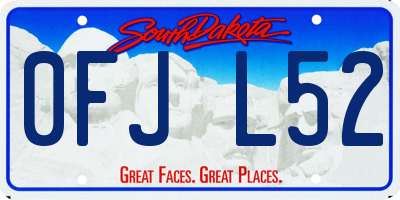 SD license plate 0FJL52