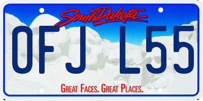 SD license plate 0FJL55