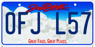 SD license plate 0FJL57