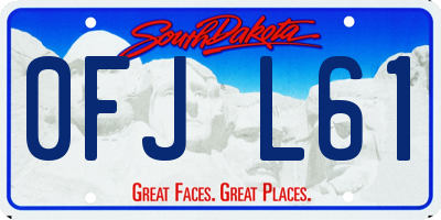 SD license plate 0FJL61