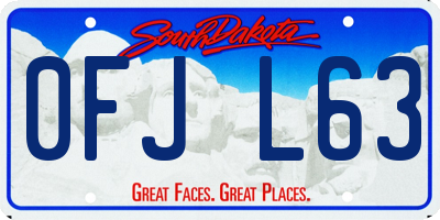 SD license plate 0FJL63