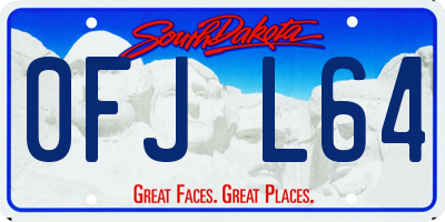 SD license plate 0FJL64