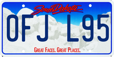 SD license plate 0FJL95
