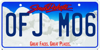 SD license plate 0FJM06