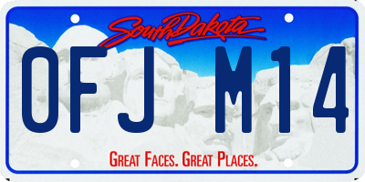 SD license plate 0FJM14