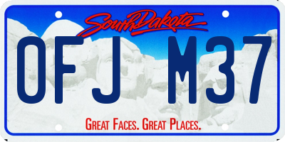 SD license plate 0FJM37