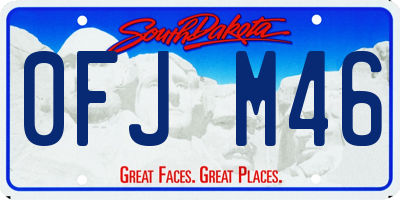 SD license plate 0FJM46