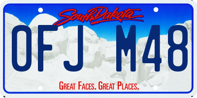 SD license plate 0FJM48