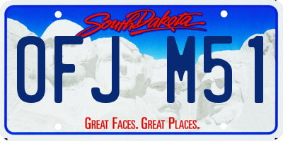 SD license plate 0FJM51