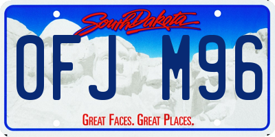 SD license plate 0FJM96