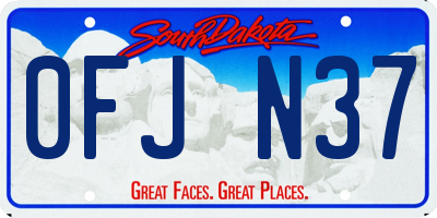 SD license plate 0FJN37