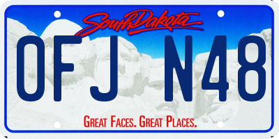 SD license plate 0FJN48