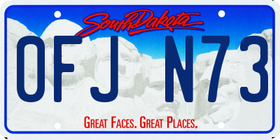SD license plate 0FJN73