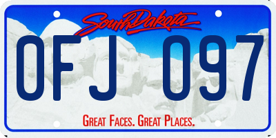 SD license plate 0FJO97