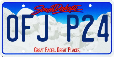 SD license plate 0FJP24