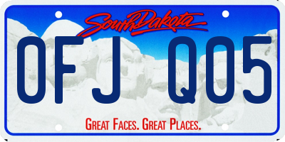 SD license plate 0FJQ05