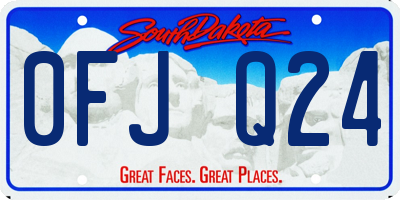 SD license plate 0FJQ24