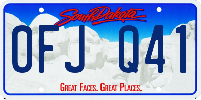 SD license plate 0FJQ41
