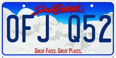 SD license plate 0FJQ52