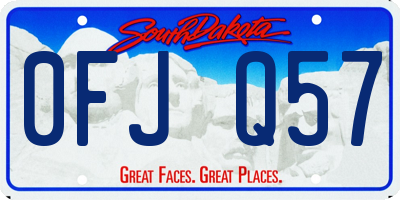 SD license plate 0FJQ57