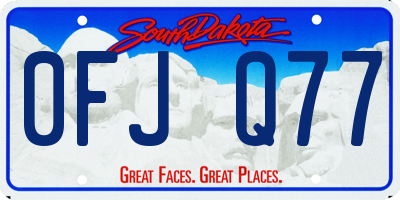 SD license plate 0FJQ77