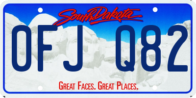 SD license plate 0FJQ82