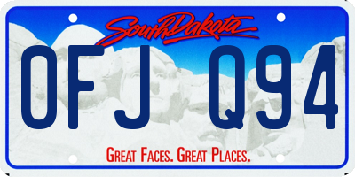 SD license plate 0FJQ94