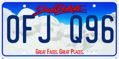 SD license plate 0FJQ96
