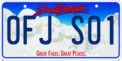 SD license plate 0FJS01