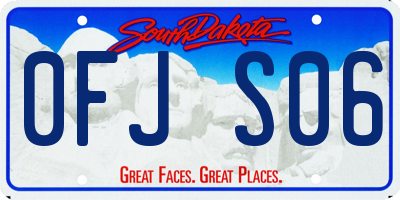 SD license plate 0FJS06