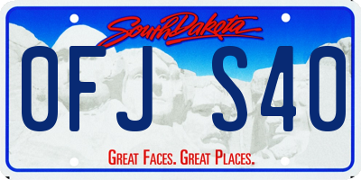 SD license plate 0FJS40